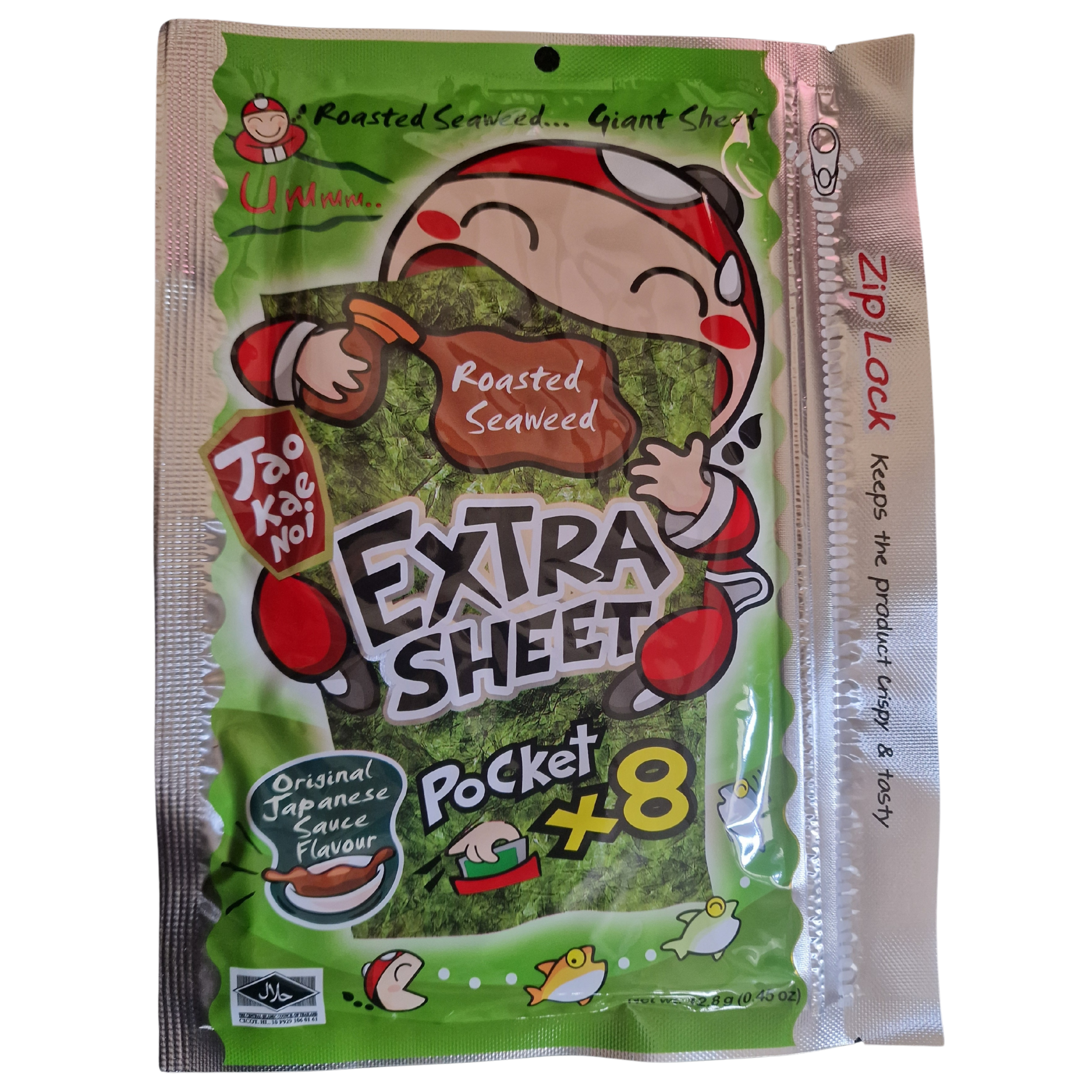 Seaweed Snack with Japanese Sauce Taokaenoi Brand (12,8g.)