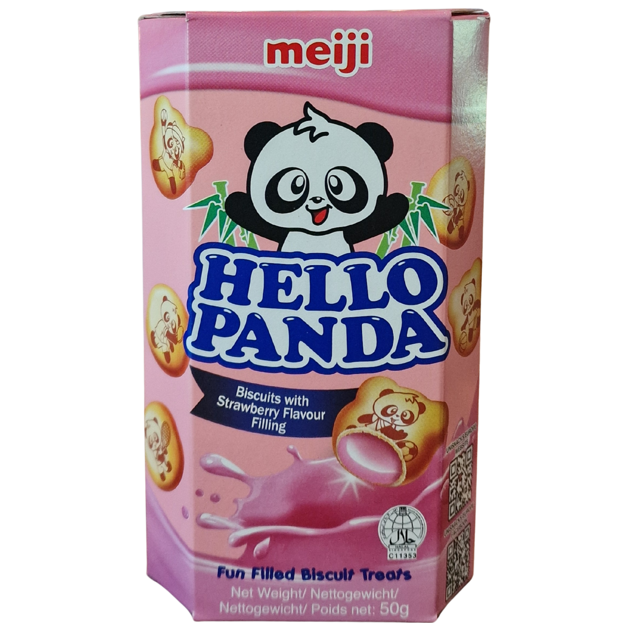 Biscuits Strawberry Filling Meiji Hello Panda (50g.)