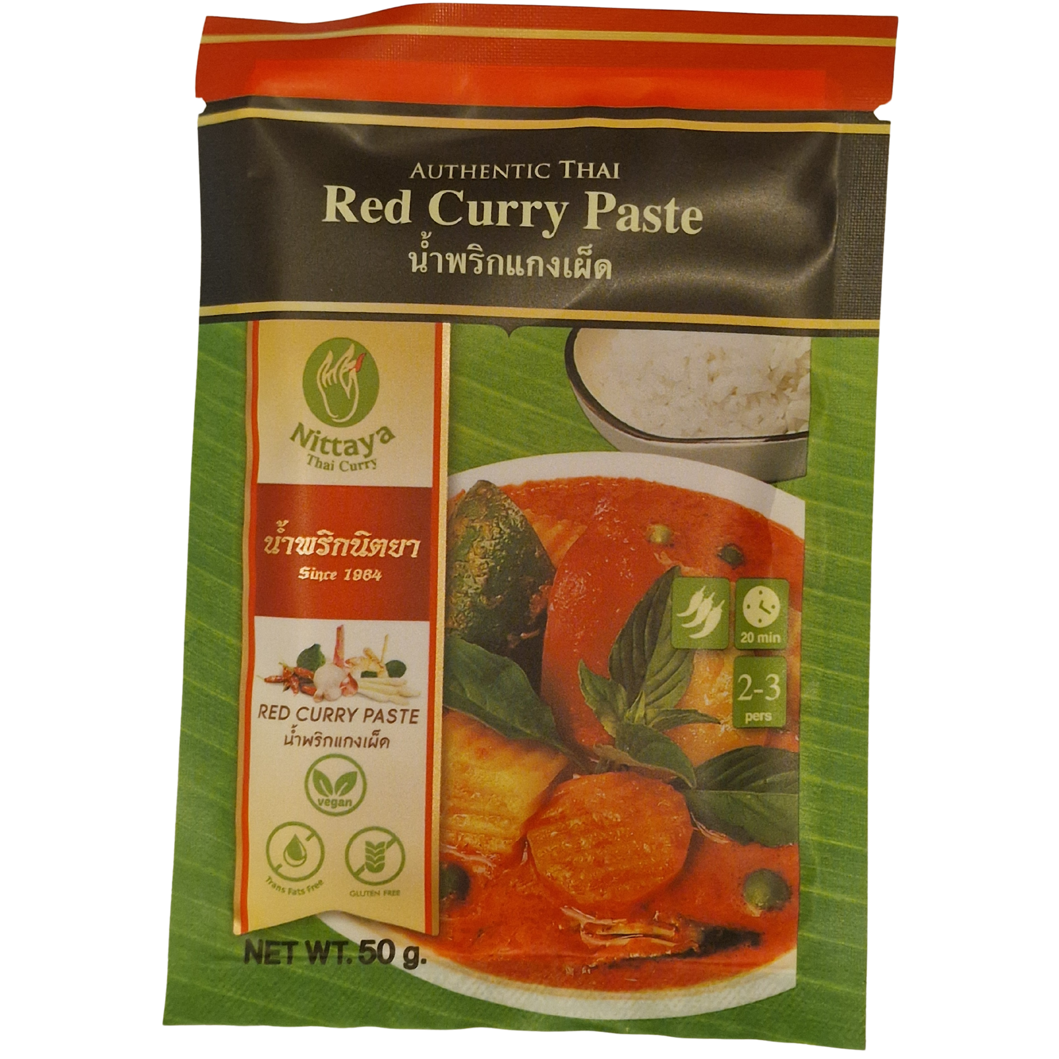 NITTAYA  Curry Paste Red Vegan (50g.)