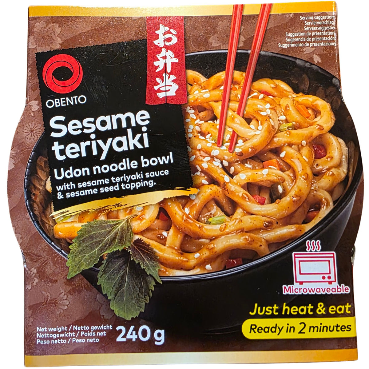 Obento Sesame Teriyaki Udon Noodle Bowl (240g.)