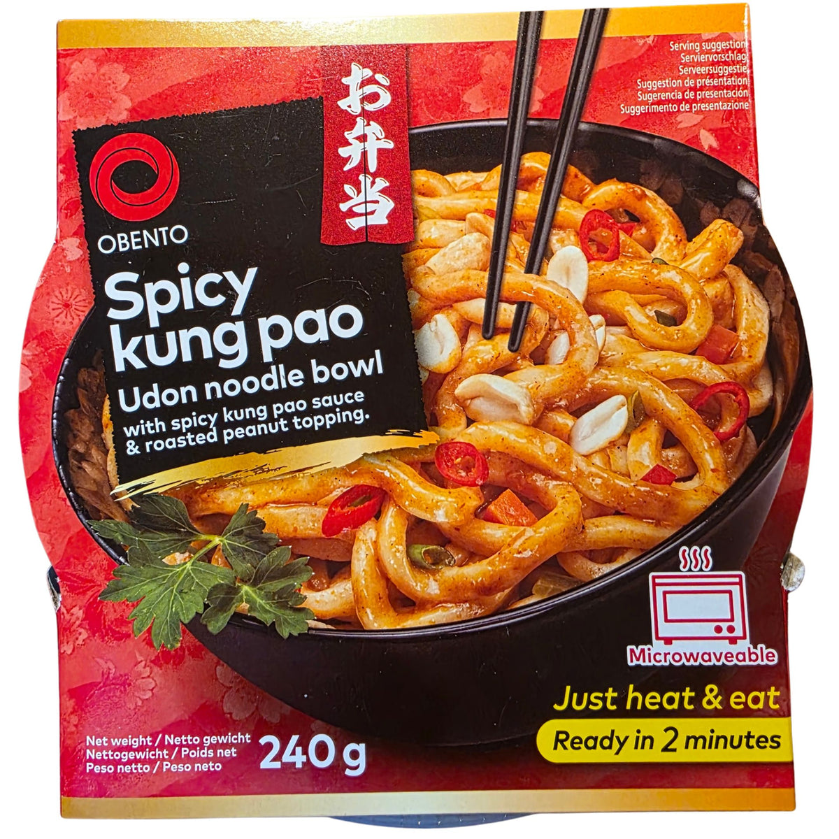 Obento Spicy Kung Pao Udon Noodle Bowl (240g.)