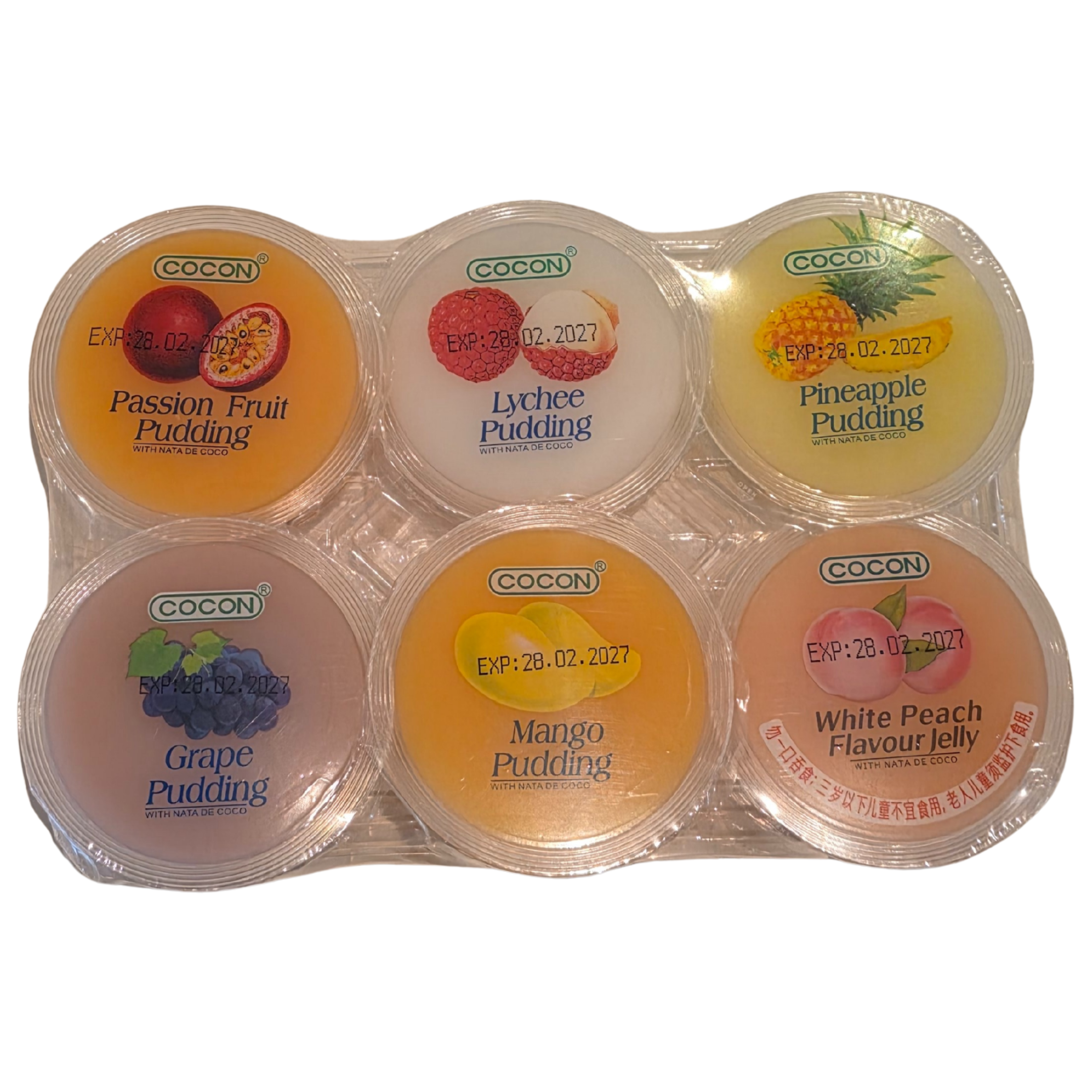 Dessert with Coconut Gel '' nata de coco''(fruit flavour assorted)