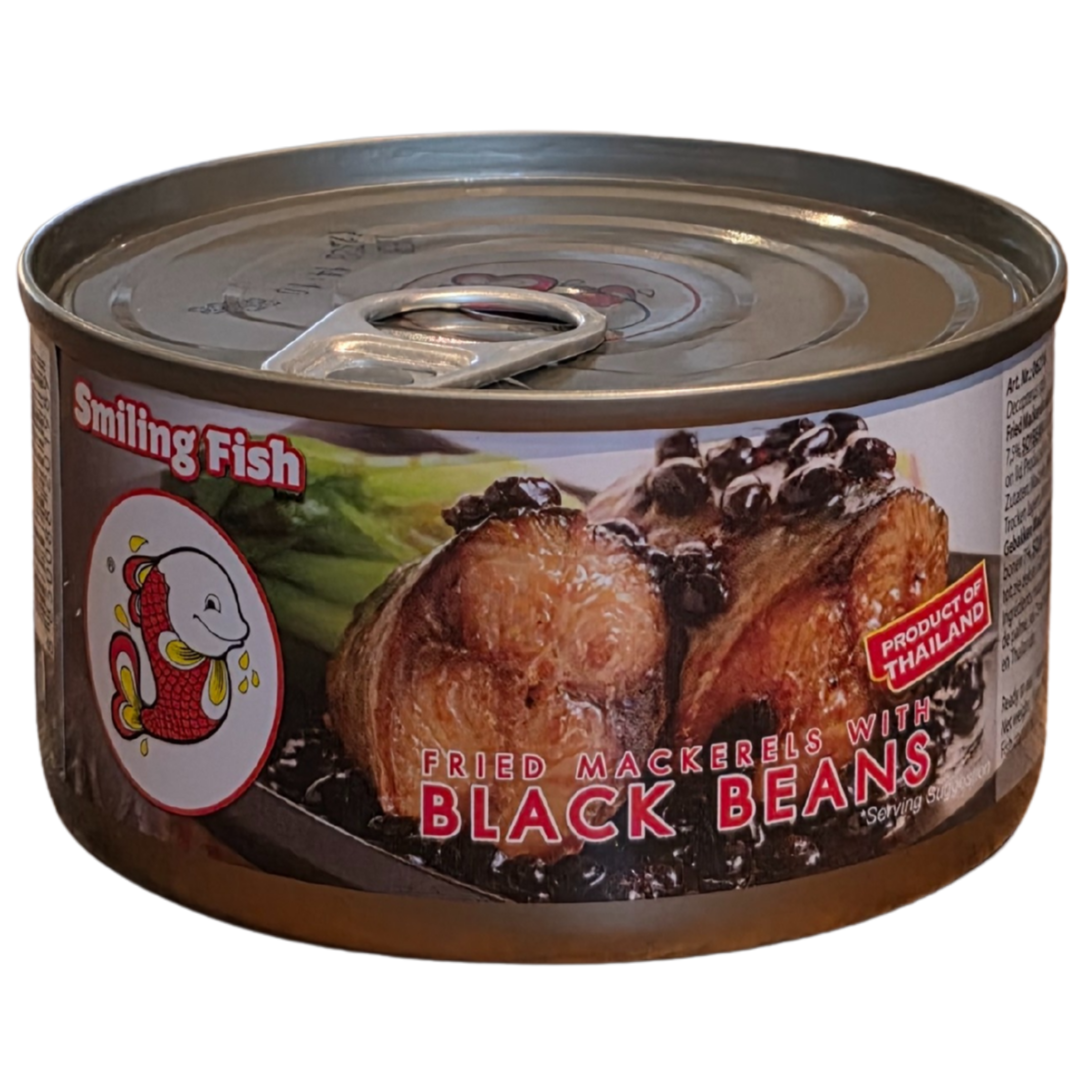 Fried Mackerel with Black Beans Smiling Fish (120g.)