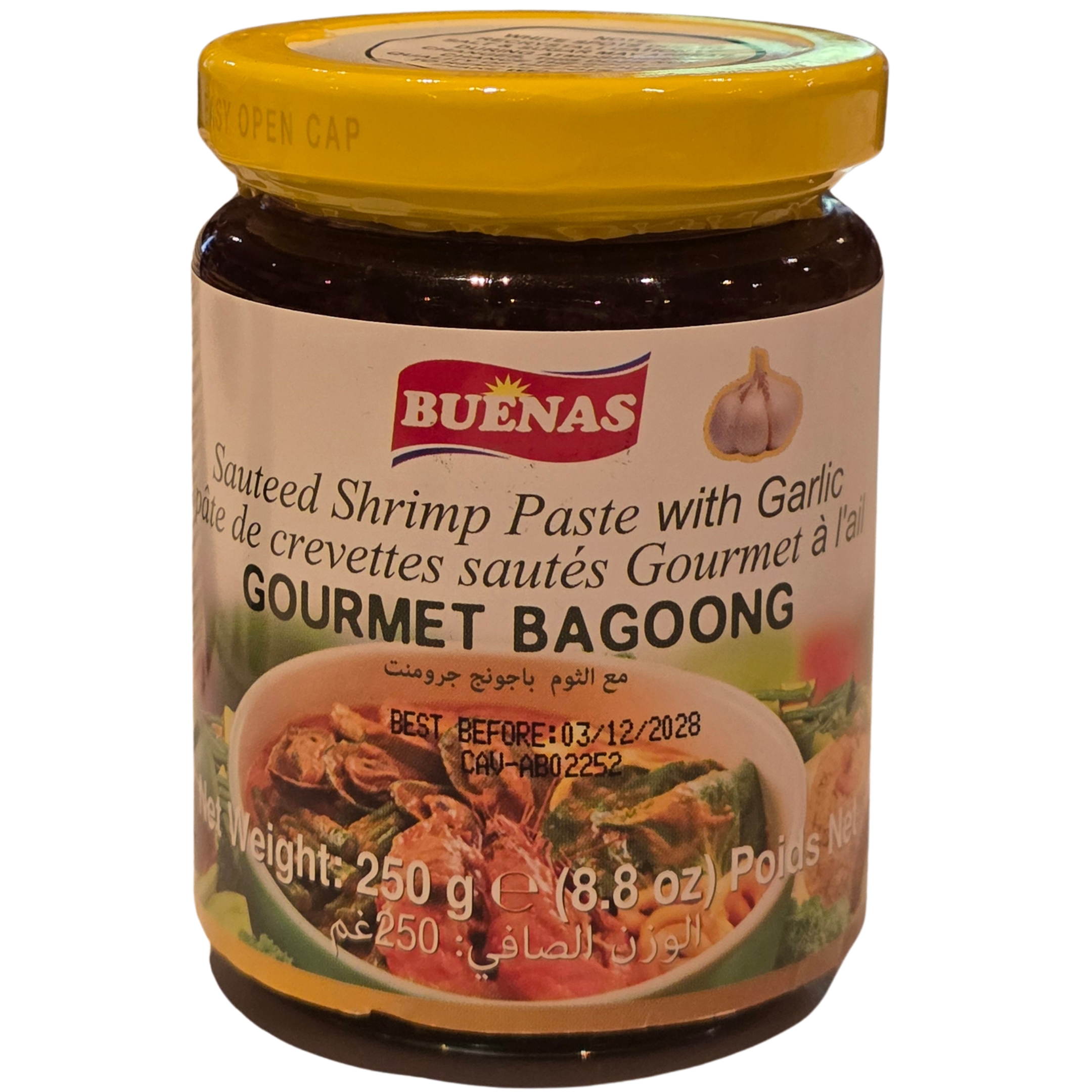 Buenas Gourmet Bagoong - Sauteed Shrimp Paste with Garlic (250g.)