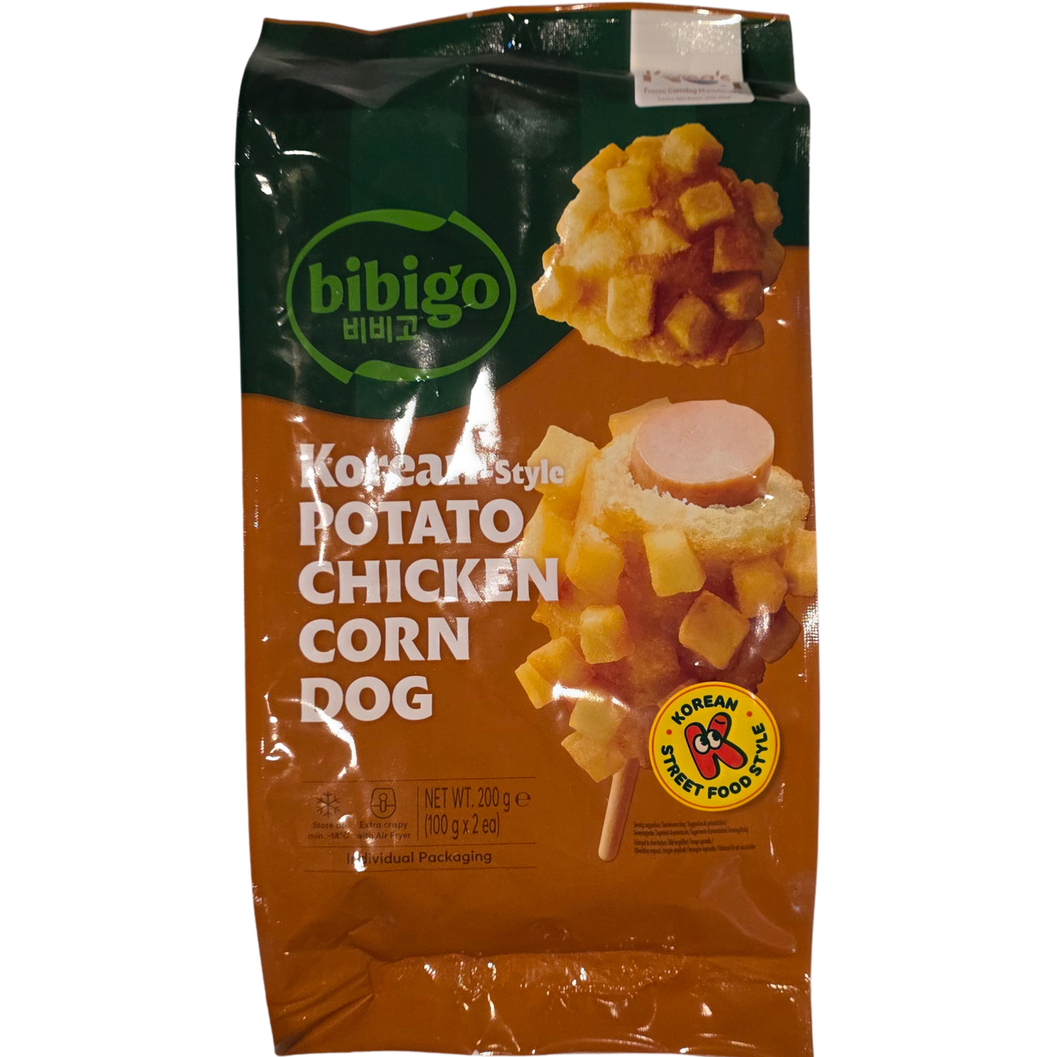 Corn Dogs Chicken & Potato Korean Style BIBIGO (200g.)