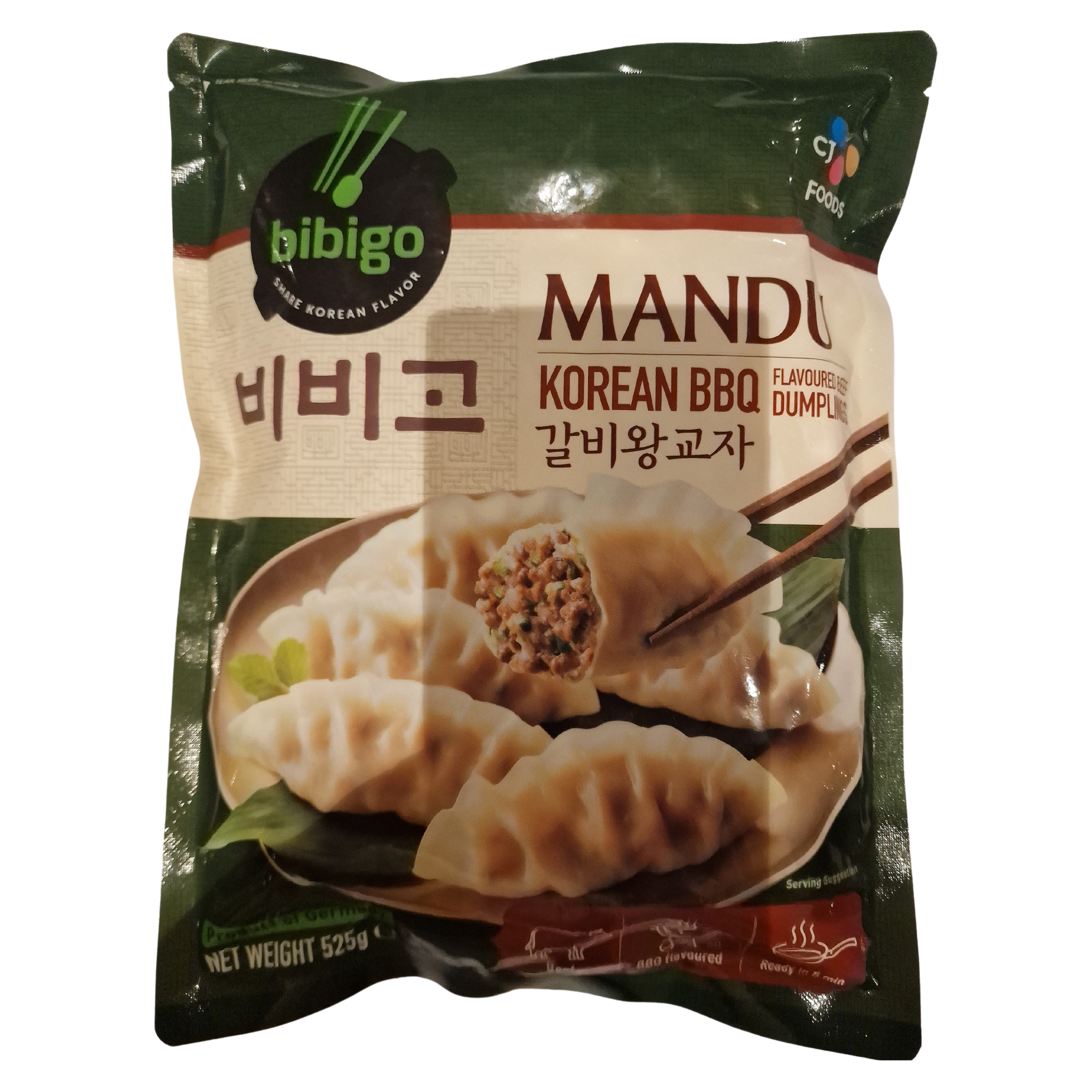 Mandu Korean BBQ Flavoured Beef  BIBIGO (bg525g)
