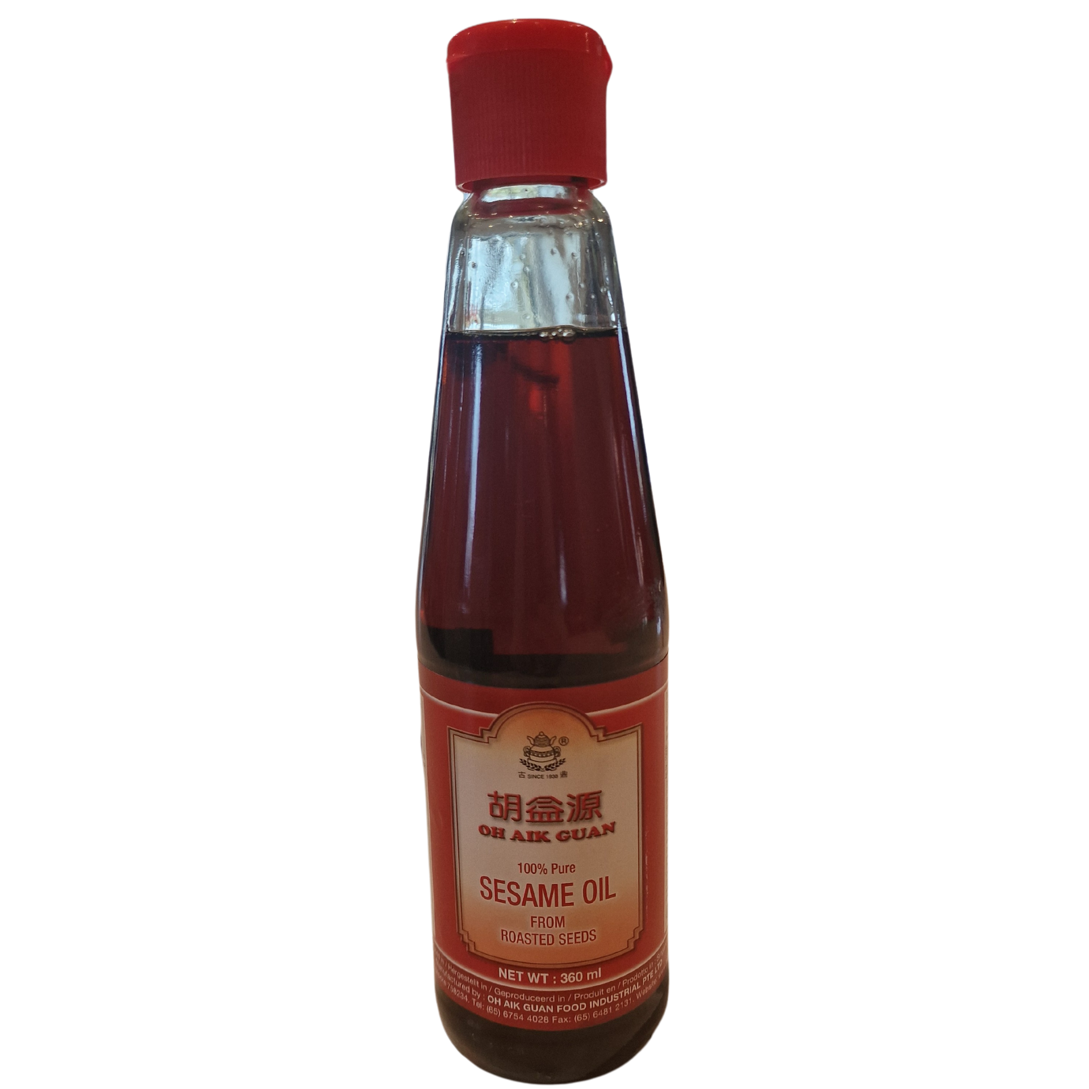 Pure Roasted SESAME Oil 0h Aik Guan (360 ml.)