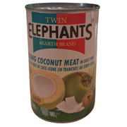 Young Coconut Meat in Light Syrup Twin Elephant (425g.)