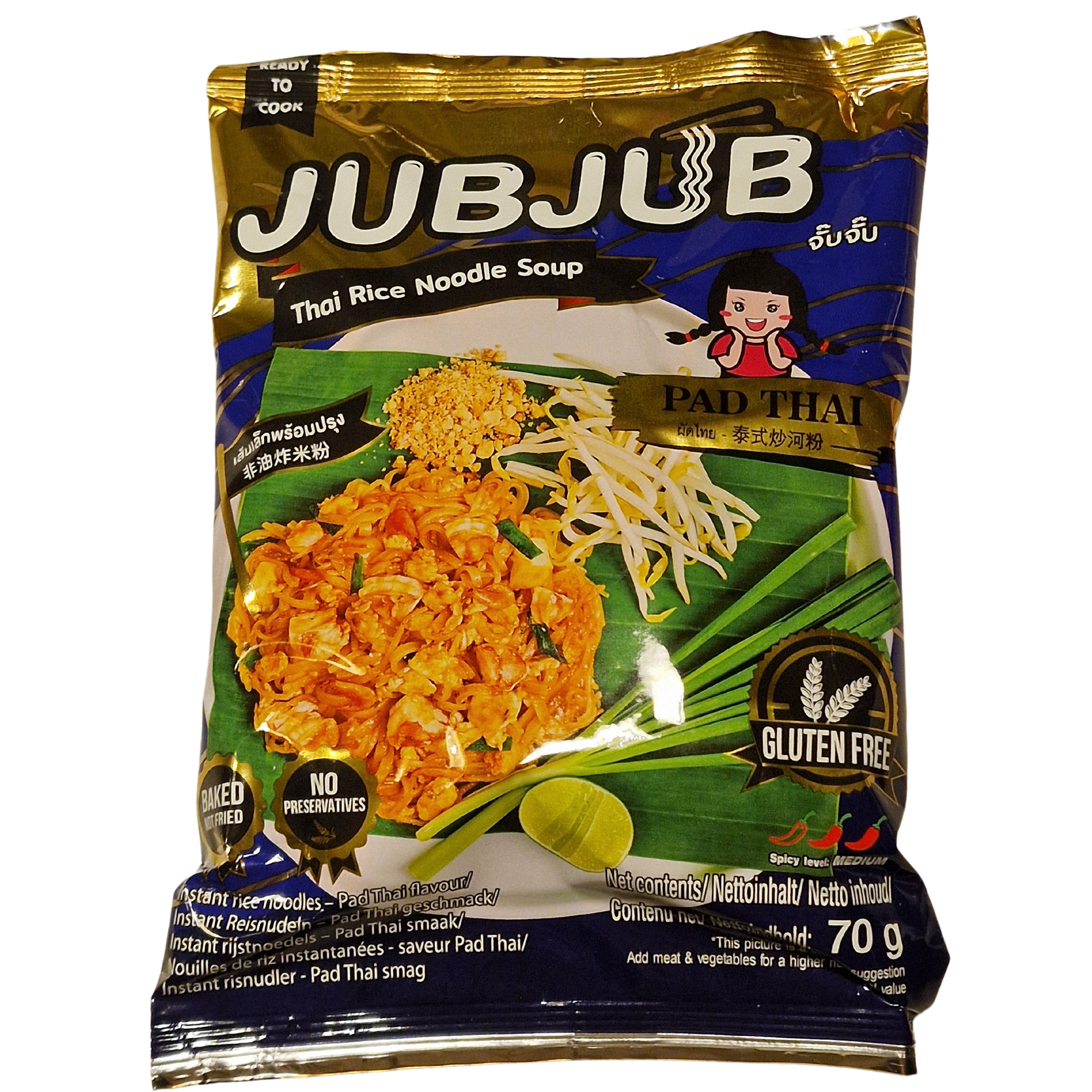 Instant Noodles Pad Thai Flavour JUBJUB (70g.)