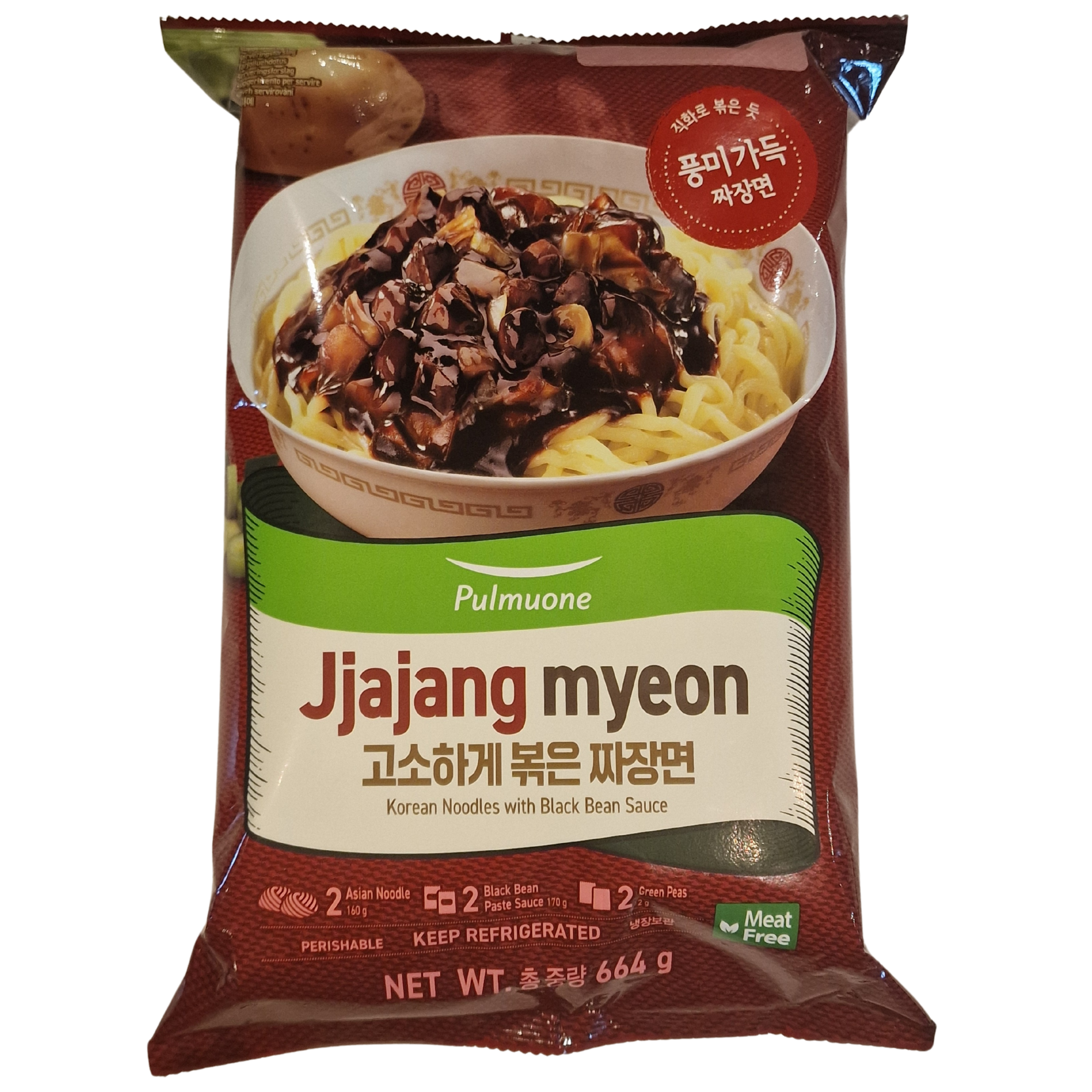 PULMUONE  Noodles Korean & Black Bean Sauce (664g.)