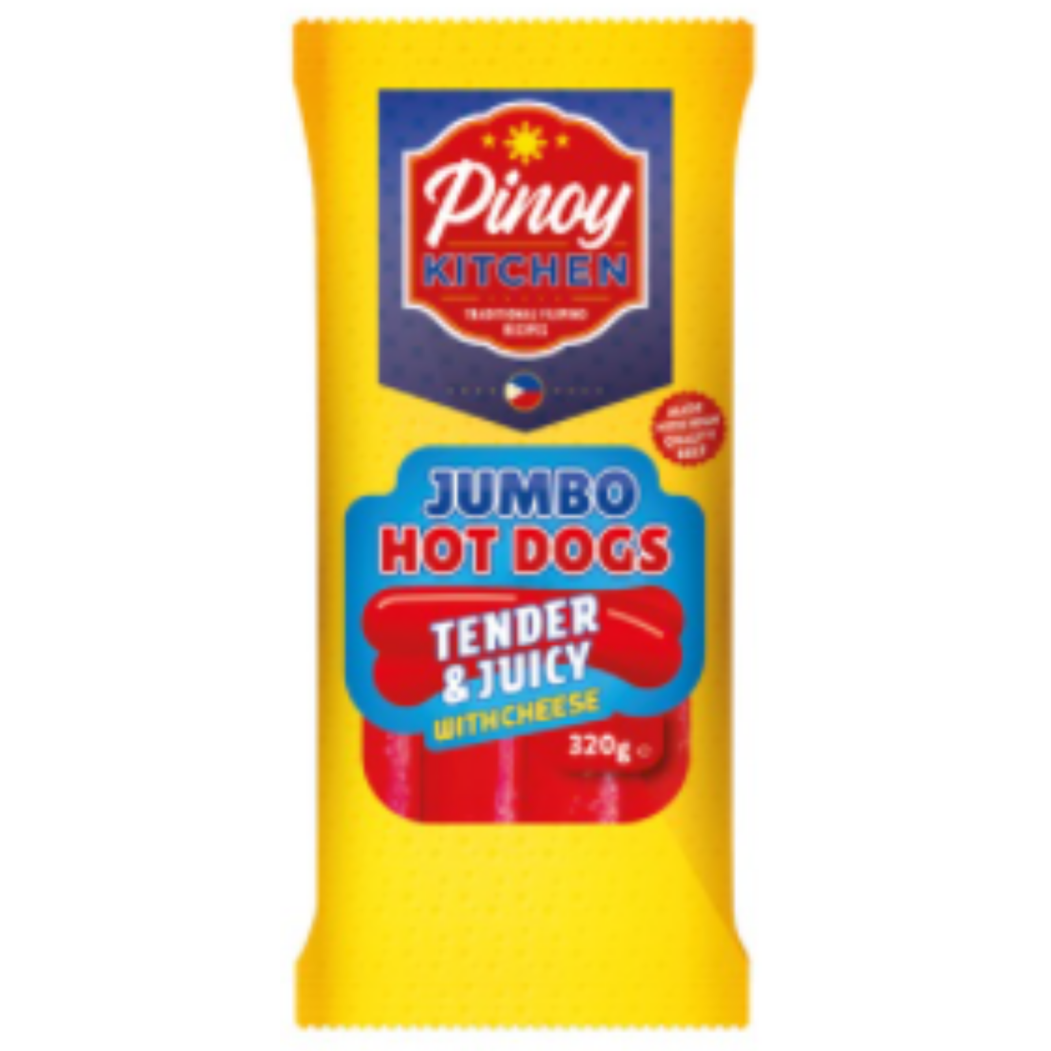 Jumbo hot dog cheese (320 gr.)