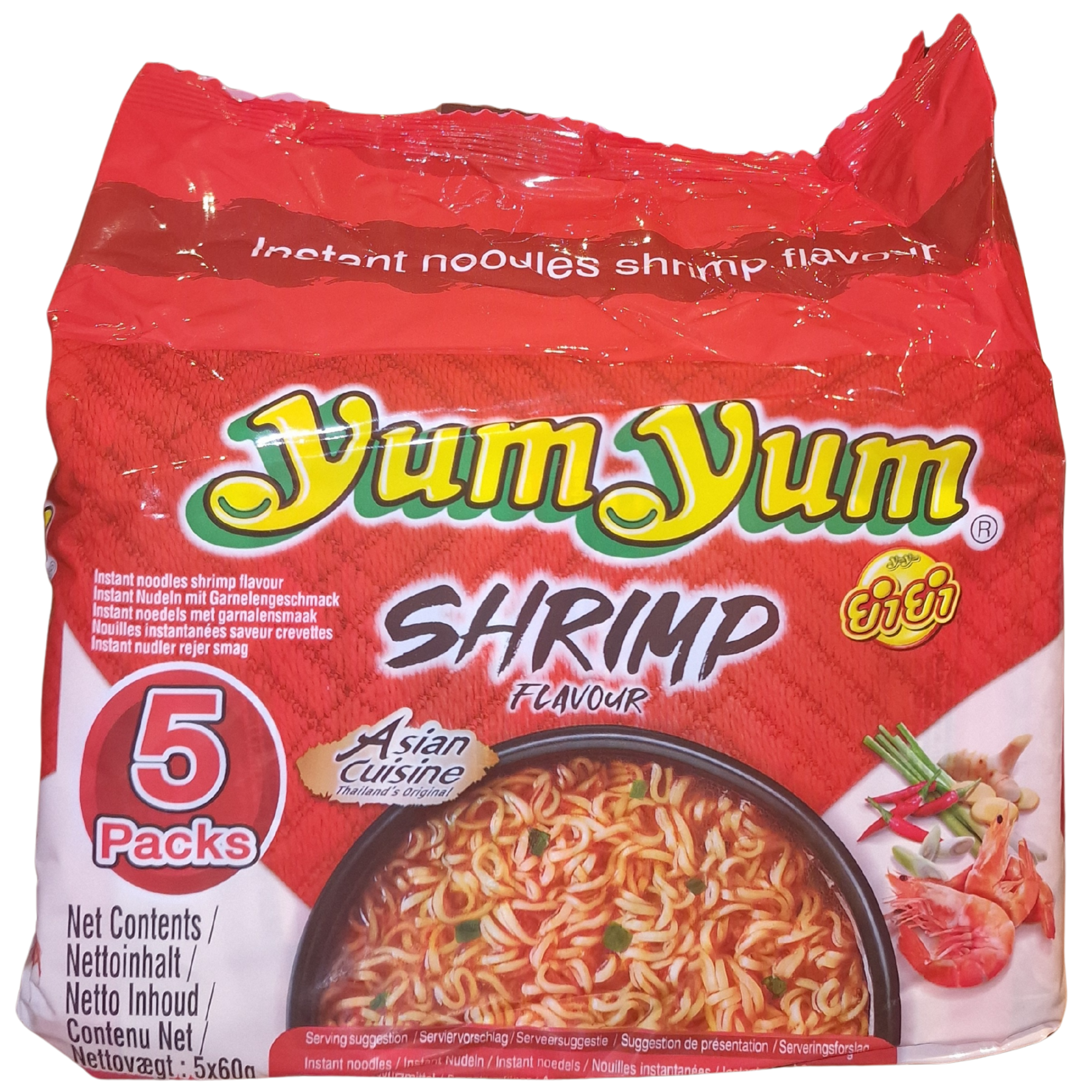 Instant Shrimp Noodles (5-pack) Yum Yum (5 X 60g.)