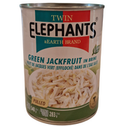 Green Pulled Jackfruit in Brine Twin Elephant (540g.)