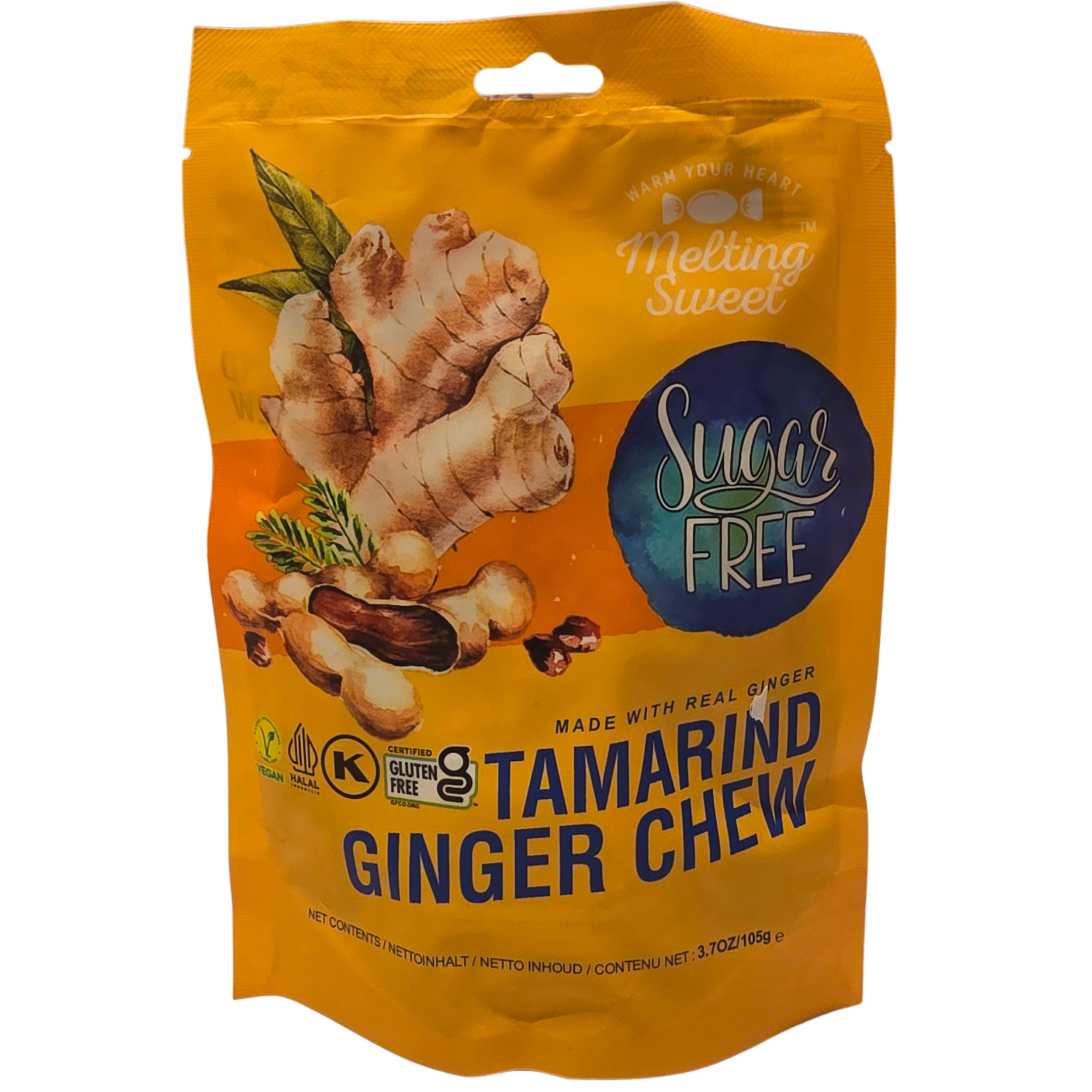 Melting Sweet - Ginger Chew Tamarind (Sugar Free) (105g.)