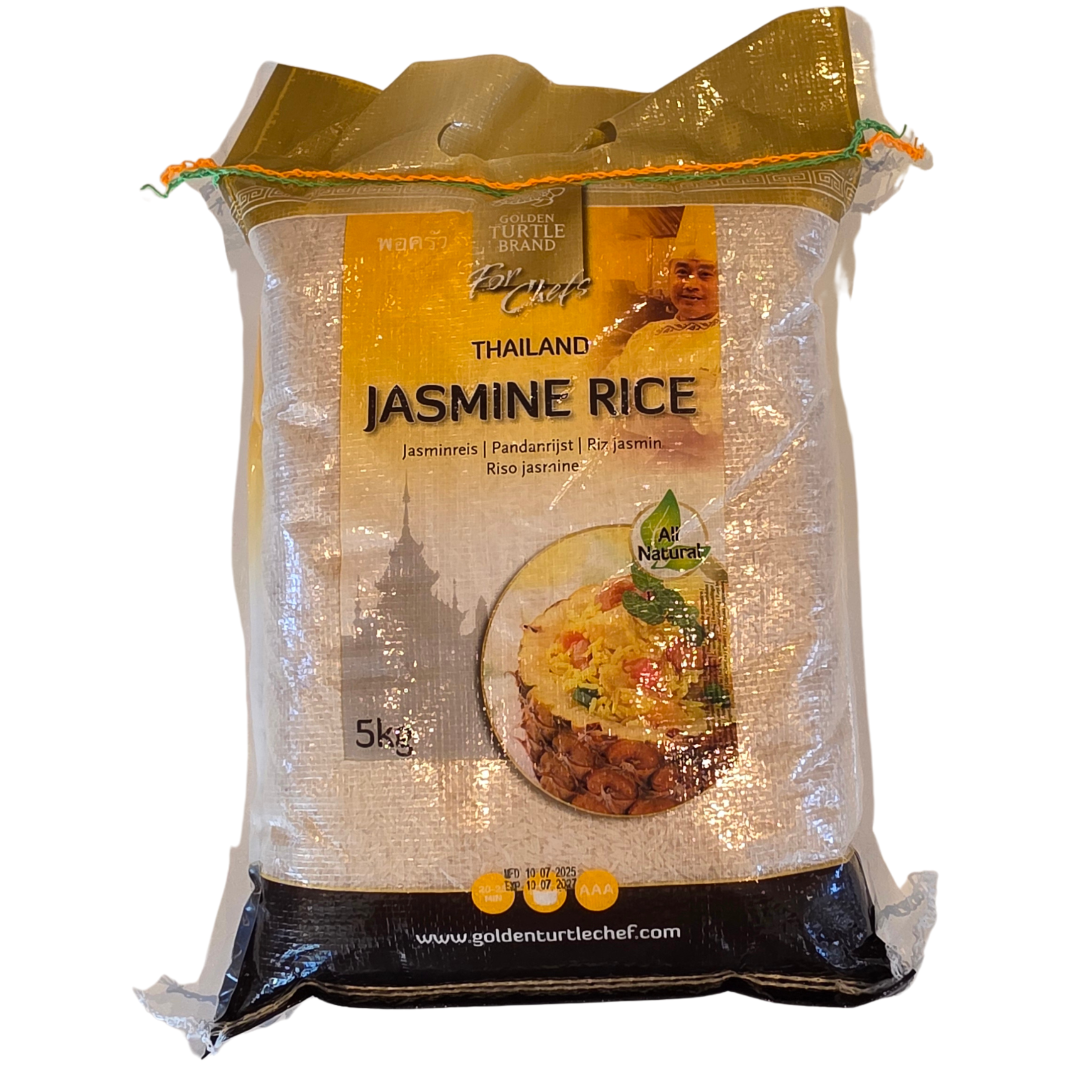 Jasmine Rice (Fragrant Rice) GoldenTurtleForChefs (5kg.)