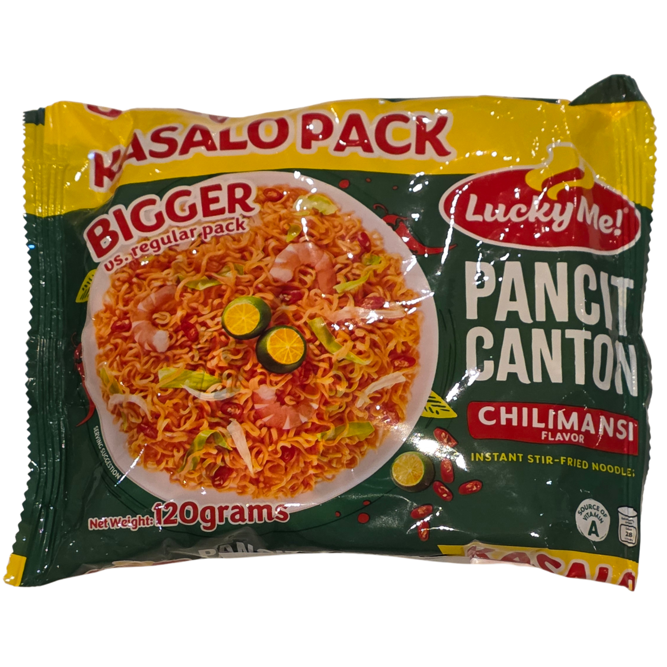 Lucky Me Instant Noodles Pancit Canton Chillimansi Kasalo Pack (120g.)