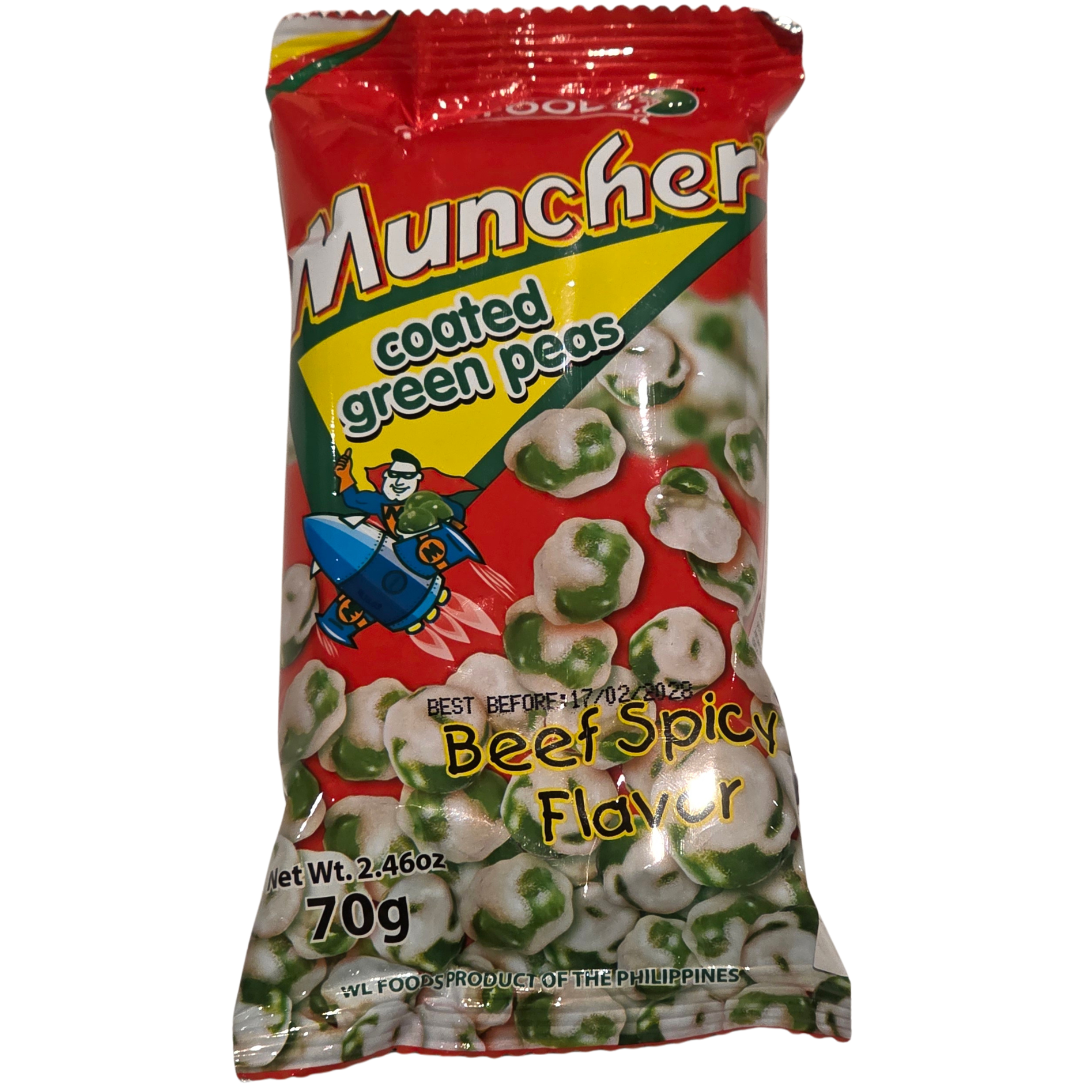 Muncher Coated Green Peas Beef Spicy Flavor (70g.)