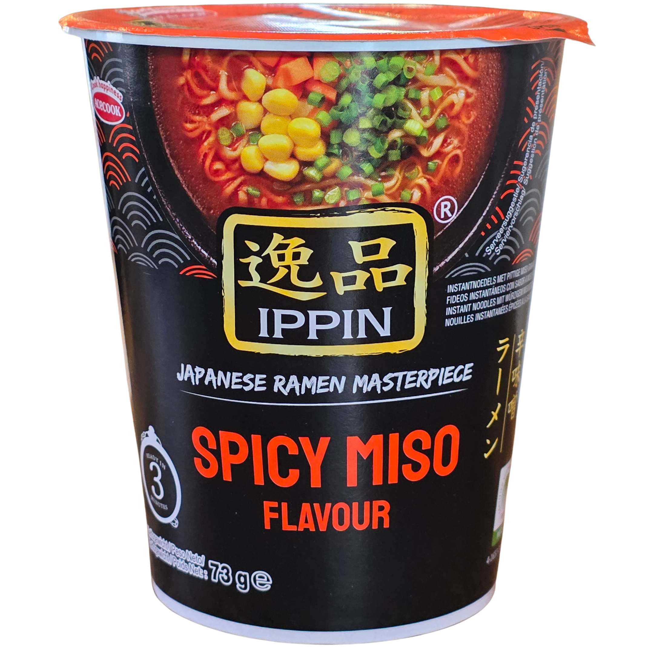 Instant Noodles Spicy Miso Ippin Cup ACECOOK (73g.)