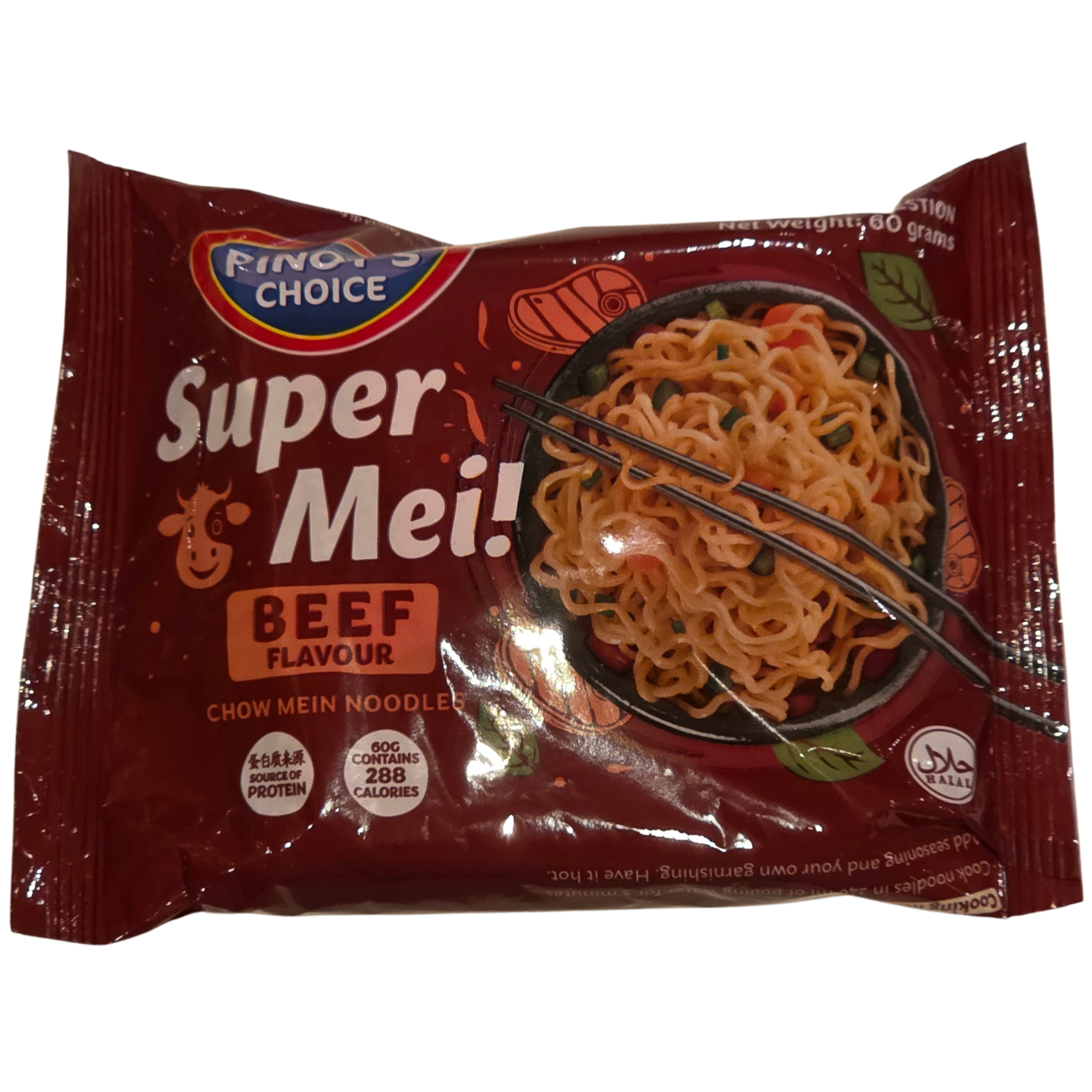 Pinoy's Choice - Super Mei! Chow Mein Noodles - Beef (60g.)