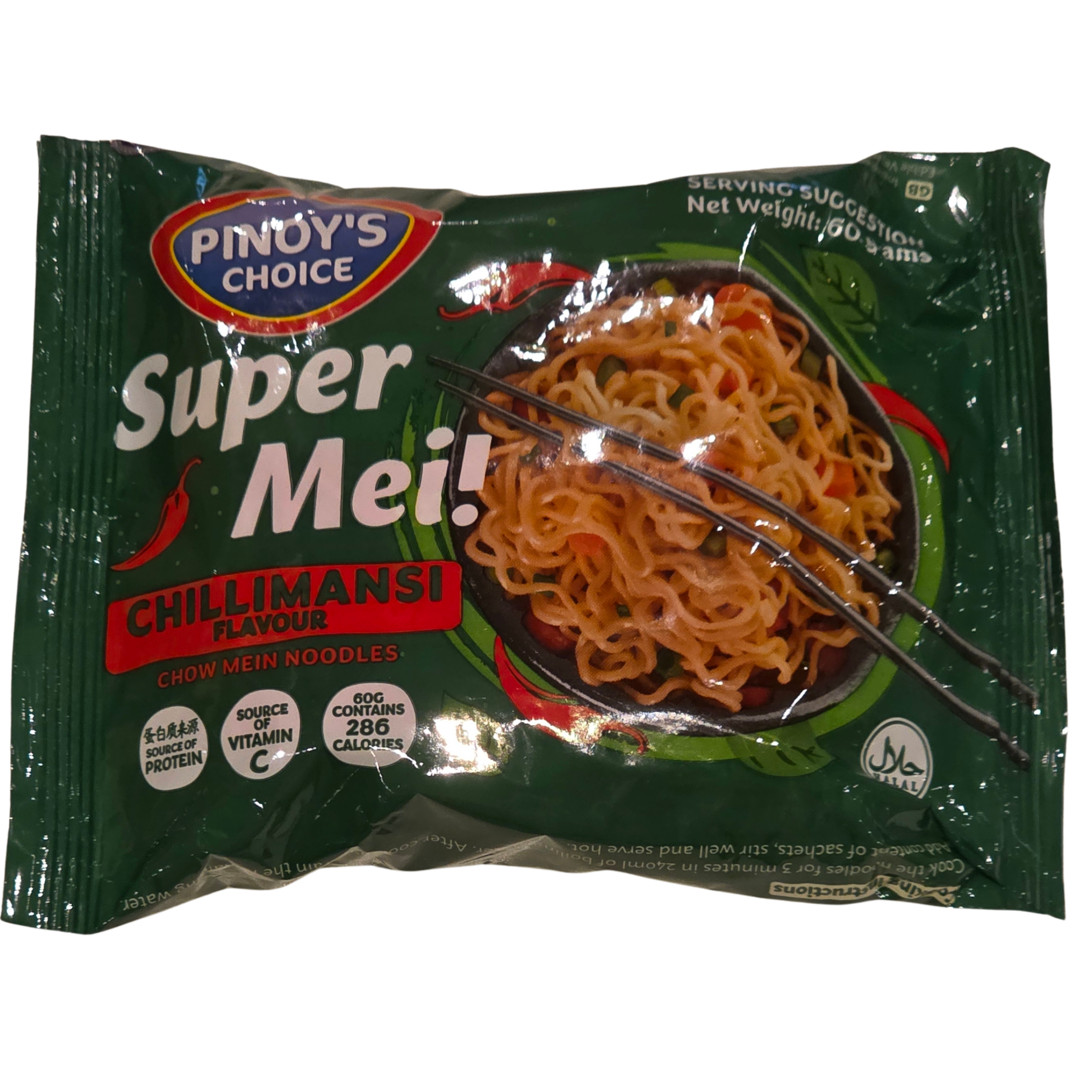 Pinoy's Choice - Super Mei! Chow Mein Noodles - Chillimansi (60g.)