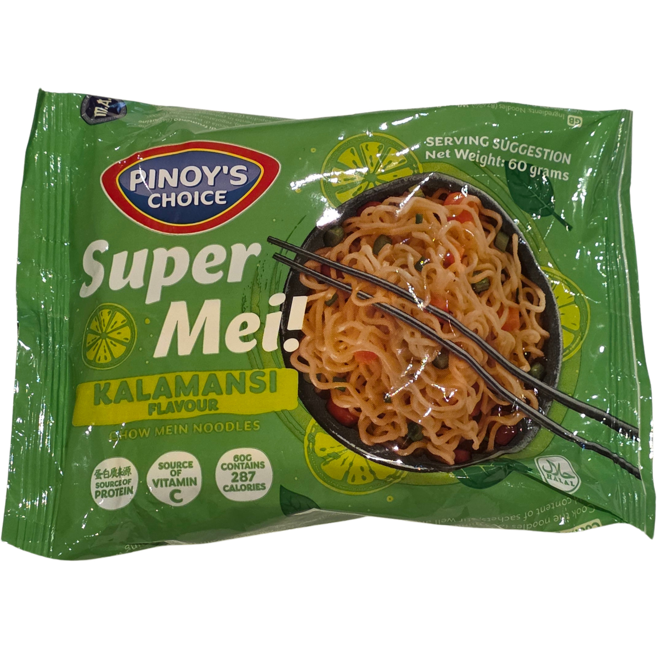 Pinoy's Choice - Super Mei! Chow Mein Noodles - Kalamansi (60g.)