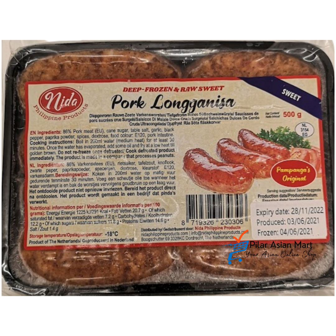 Pampanga's best pork longanisa sweet (500g)