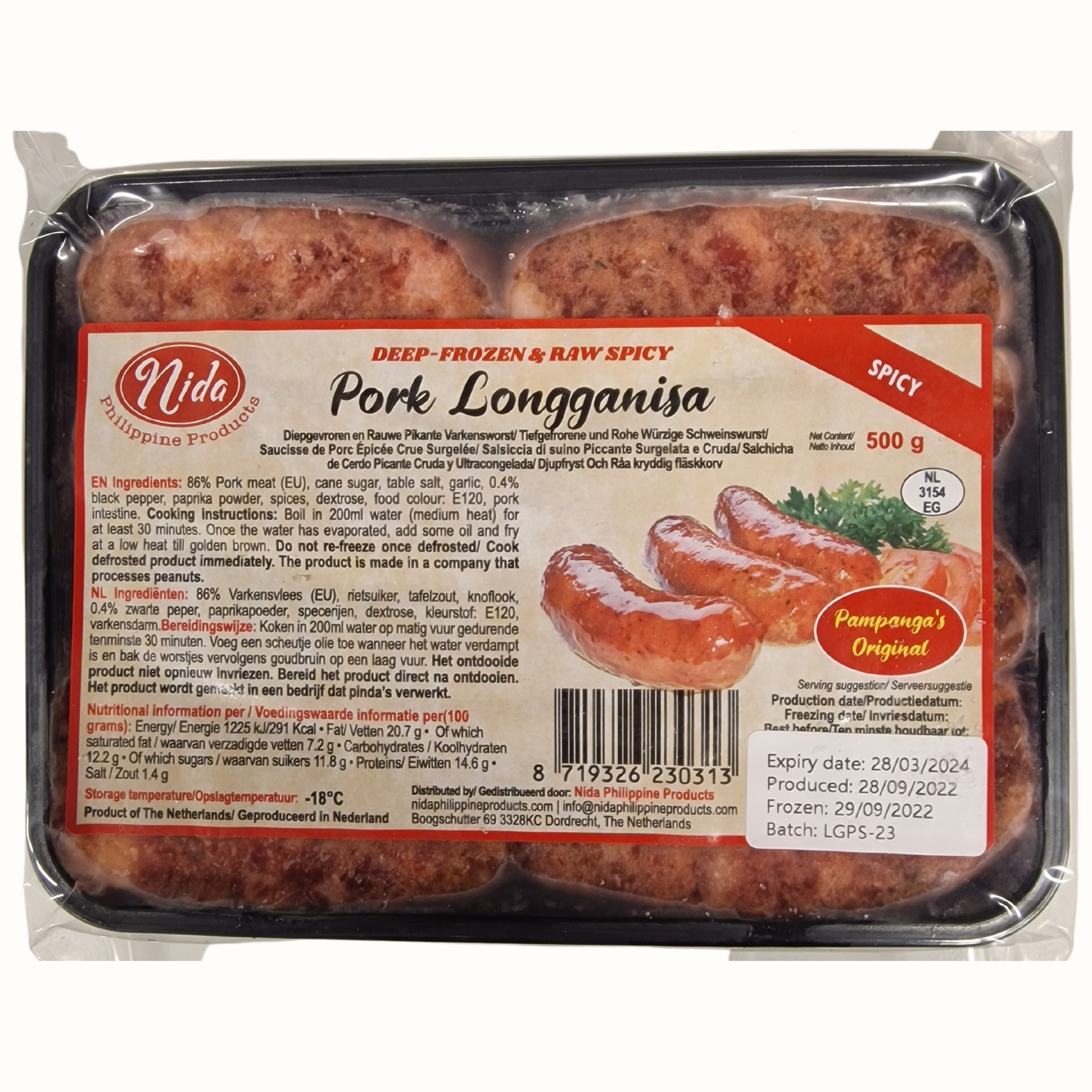 Pork Longanisa Spicy (500g.)